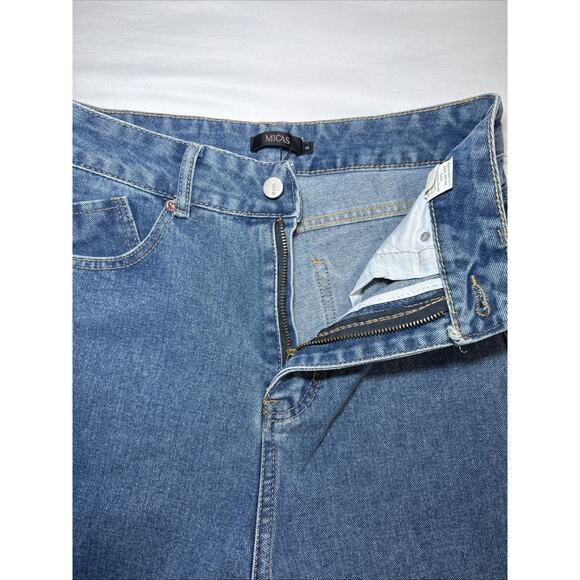 Micas Los Angeles High Rise Wide Leg Womens Jeans Size 28 X 30 Small Long NWT - Picture 3 of 13
